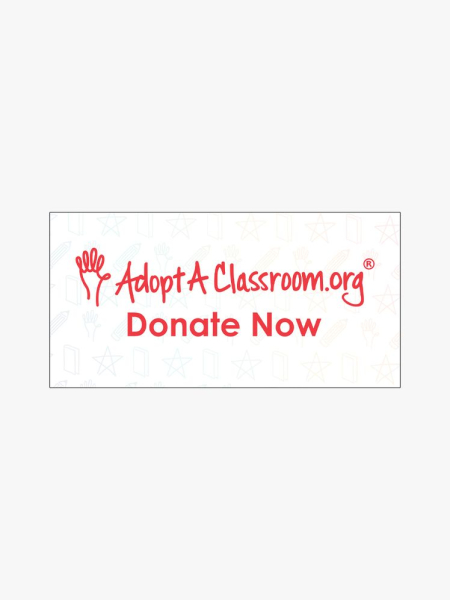 AdoptAClassroom.org Donation in branded component on a light gray background